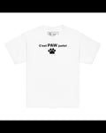 T-shirt enfant blanc « C’est PAW juste! », vue du vêtement entier de face.
